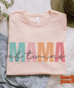 cute twin mama shirt for twin pregnancy announcement maternity tee unique gifts for moms of twins baby shower reveal arnid