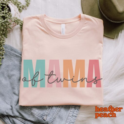 cute twin mama shirt for twin pregnancy announcement maternity tee unique gifts for moms of twins baby shower reveal arnid scaled
