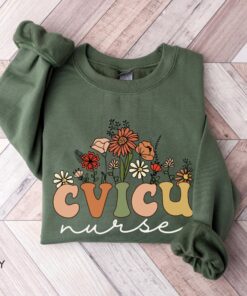 cvicu nurse sweatshirt cardiovascular intensive care unit hoodie best gift for nurses crewneck apparel ezhlz