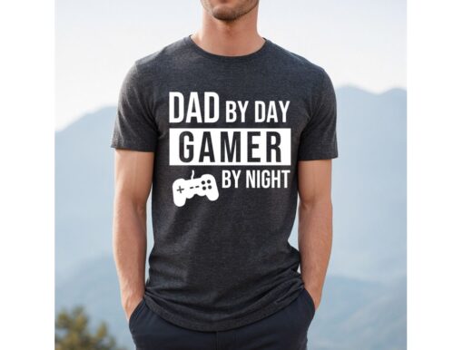 dad by day gamer by night shirt for gaming dads funny fathers day gift cool gamer dad t shirt 2ajgt