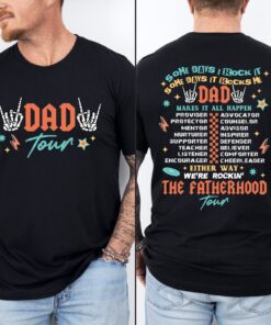 dad tour t shirt some days i rock it fatherhood shirt for fathers day unique dad shirt front and back design cval1