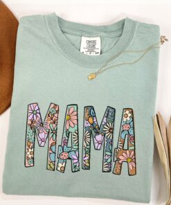 daisy floral mama t shirt for strong women funny mom life shirt graphic tee perfect for mothers day gifts ftsum