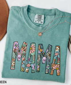 daisy floral mama t shirt for strong women funny mom life shirt graphic tee perfect for mothers day gifts lcflf