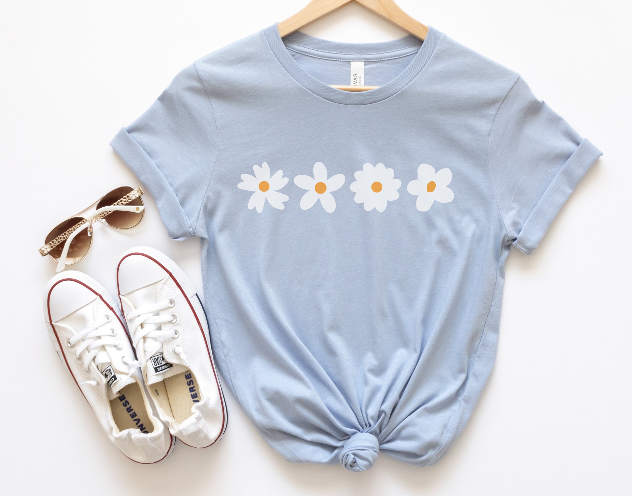 daisy floral shirt for summer cottagecore style botanical tee garden aesthetic y2k fashion flower clothing kdrsp