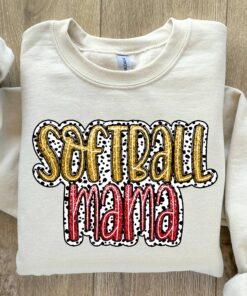 dalmatian glitter softball mama sweatshirt for women stylish sport apparel softball fan gear 8jez3