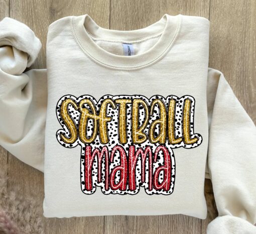 dalmatian glitter softball mama sweatshirt for women stylish sport apparel softball fan gear 8jez3