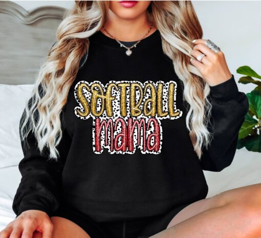 dalmatian glitter softball mama sweatshirt for women stylish sport apparel softball fan gear nd4uk