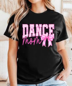 dance mom pink shirt with floral patterns and bow cute trendy mom life t shirt for dance moms and mothers day gifts nepja