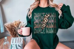 dance mom sweatshirt leopard print mothers day gift dance teacher shirt cute dance lover crewneck tee i1rzt scaled