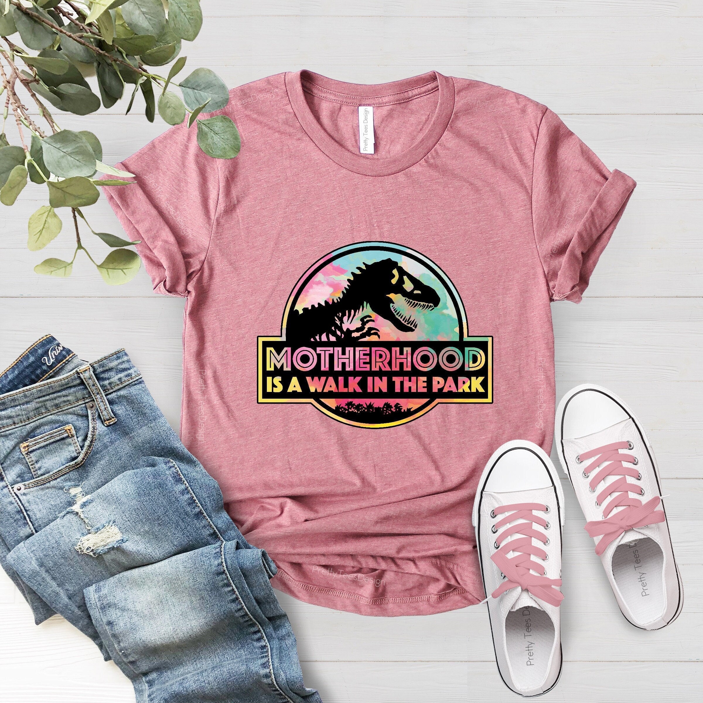 dinosaur mom shirt motherhood is a walk in the park tee saurus family shirt cute mom life t shirt for mothers day jpu6b