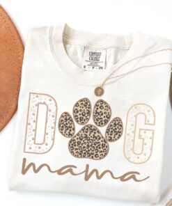 dog mama shirt for dog owners cute leopard design mom life shirt perfect for dog lovers and pet moms 99cs5