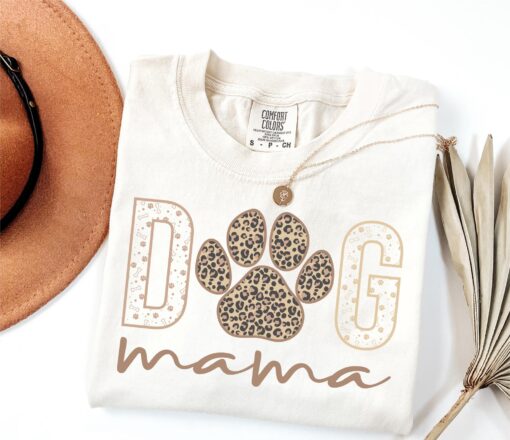 dog mama shirt for dog owners cute leopard design mom life shirt perfect for dog lovers and pet moms 99cs5