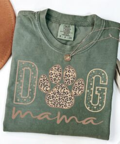 dog mama shirt for dog owners cute leopard design mom life shirt perfect for dog lovers and pet moms lvklm