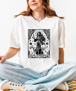 dog mama shirt with tarot card design witchy skeleton tee for pet lovers dog owner gift sweatshirt and t shirt lqpn7