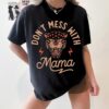 dont mess with mama graphic tee shirt for moms vintage badass retro tattooed mom life trendy cute sahm apparel h5gfc