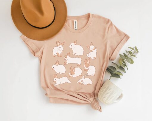 easter bunny shirt for moms cute rabbit t shirt spring clothing happy easter bunnies cottagecore style