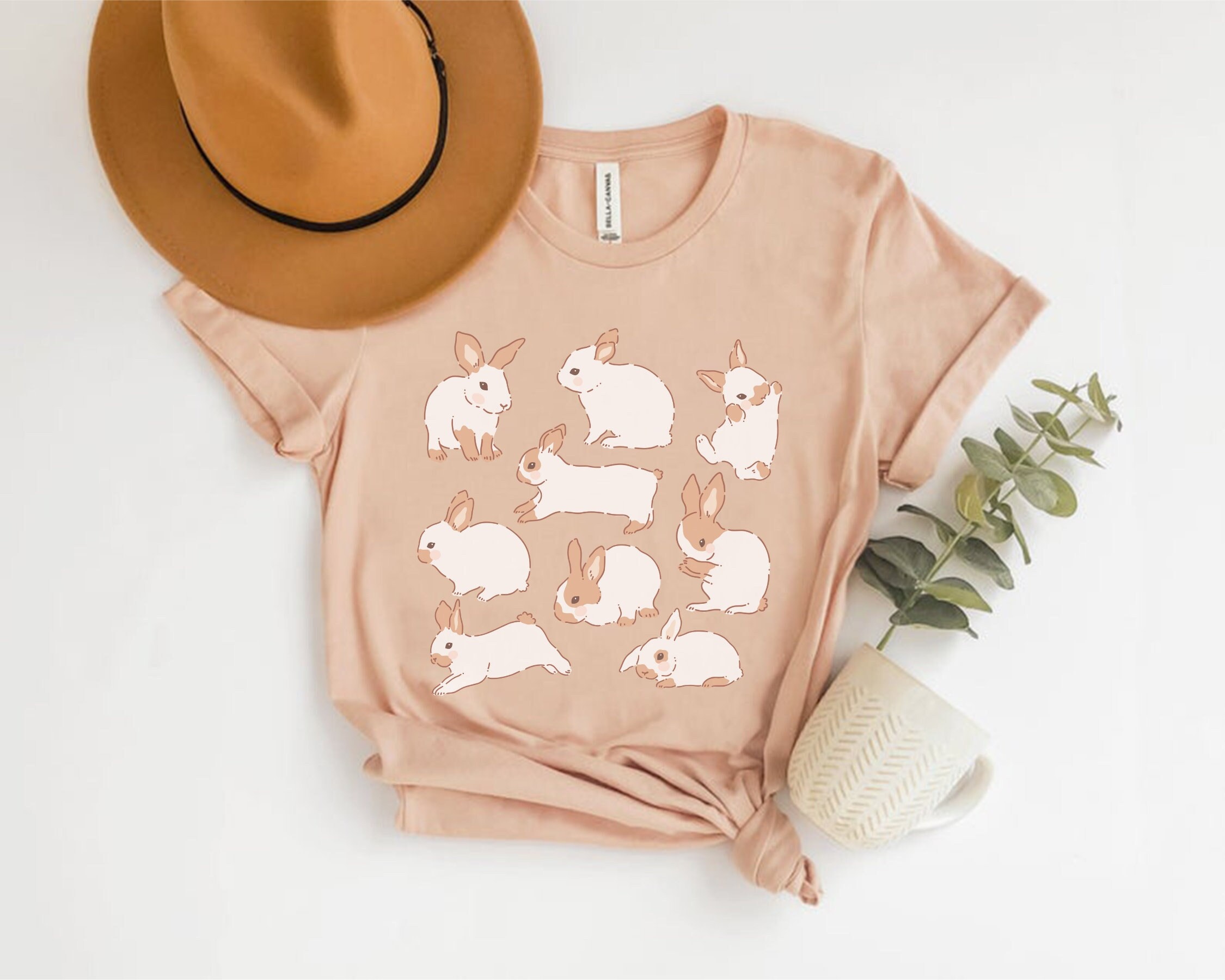 easter bunny shirt for moms cute rabbit t shirt spring clothing happy easter bunnies cottagecore style