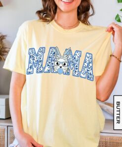 easter mama shirt with bunny design cute mom t shirt for easter celebrations blue toile girly tee for moms viffw