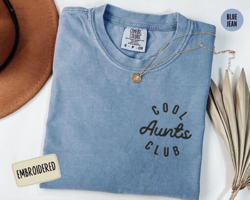 embroidered aunt shirt for new aunts cool aunts club tee mothers day pregnancy announcement gift yeaiv