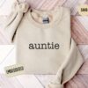 embroidered aunt sweatshirt new aunt hoodie minimalist aunt shirt mothers day gift for cool aunt pregnancy announcement 9u8fr