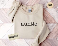 embroidered aunt sweatshirt new aunt hoodie minimalist aunt shirt mothers day gift for cool aunt pregnancy announcement 9u8fr