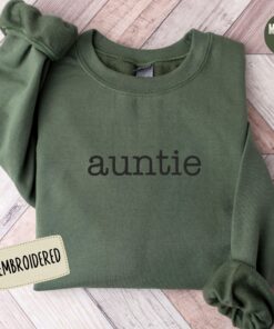 embroidered aunt sweatshirt new aunt hoodie minimalist aunt shirt mothers day gift for cool aunt pregnancy announcement djsh0