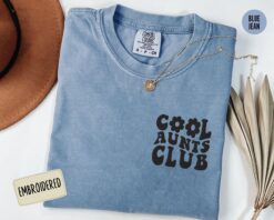 embroidered cool aunts club shirt for new aunts mothers day pregnancy announcement unique auntie gift qfeti