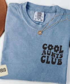 embroidered cool aunts club shirt for new aunts mothers day pregnancy announcement unique auntie gift qfeti