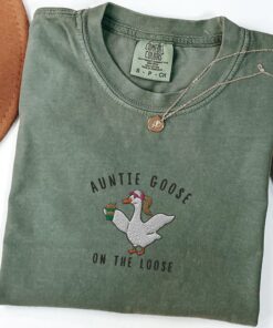 embroidered funny aunt shirt silly goose tee cool aunts club pregnancy announcement gift for goose lovers jpx1n