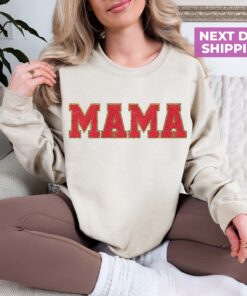 embroidered mama sweatshirt for new moms birthday gifts mothers day shirts cute mom t shirt baby shower presents pwesn