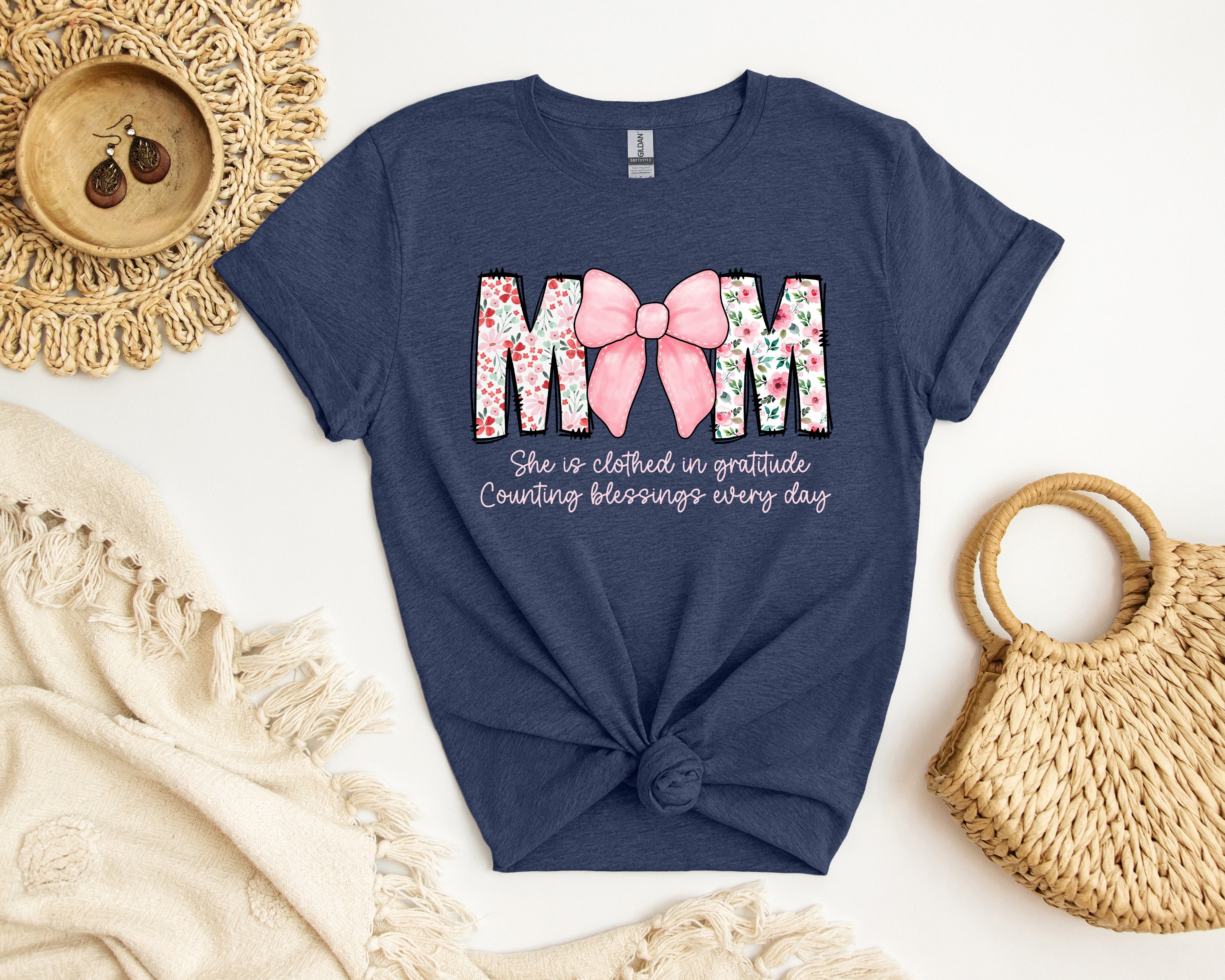 empowered mom shirt clothed in gratitude counting blessings bible verse gift strong mom t shirt for mothers day wv26g scaled