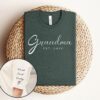 established 2024 grandma shirt with grandkids names best grandma ever shirt for new and expecting grandmothers py21f