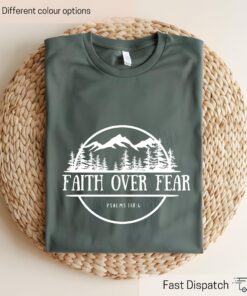 faith over fear psalm 1186 camping shirt christian bible verse shirt trust in the lord nature empowerment apparel fhmib