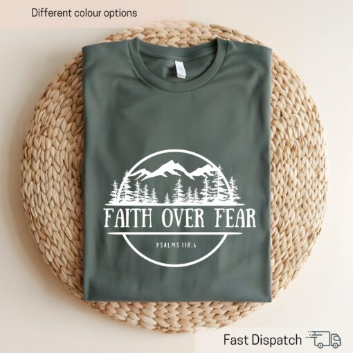 faith over fear psalm 1186 camping shirt christian bible verse shirt trust in the lord nature empowerment apparel fhmib