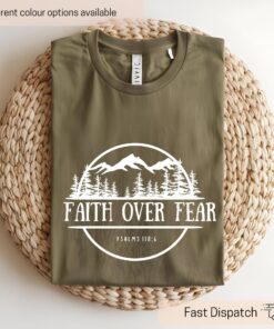 faith over fear psalm 1186 christian camping shirt bible verse t shirt trust in the lord nature empowerment v1czr