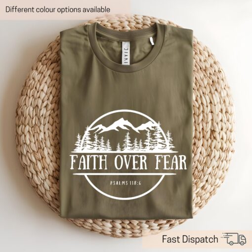 faith over fear psalm 1186 christian camping shirt bible verse t shirt trust in the lord nature empowerment v1czr