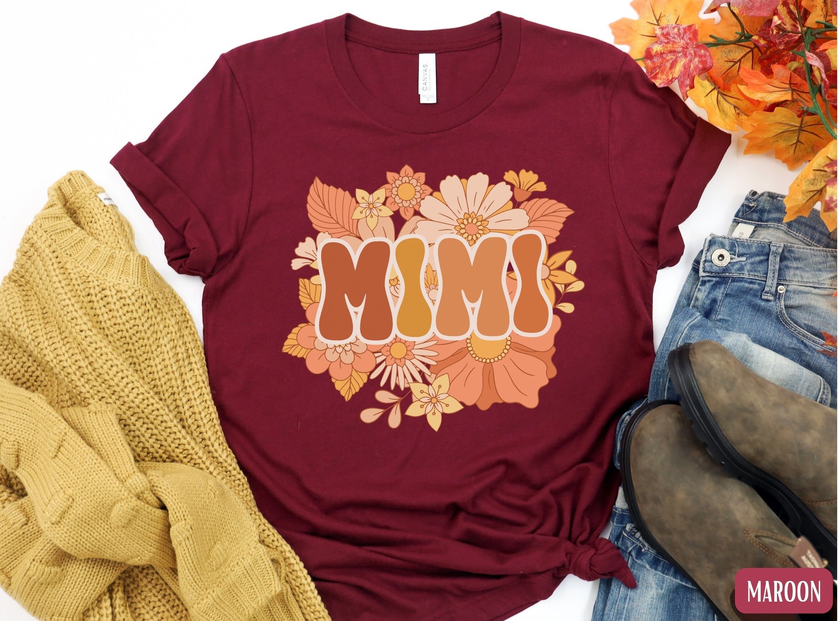 fall mimi shirt for grandma autumn t shirt thanksgiving gift best mimi nana wildflower design pregnancy announcement my1yh scaled