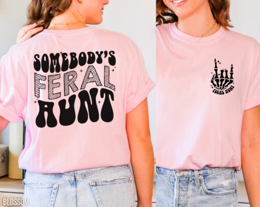 feral aunt shirt for cool aunts funny auntie shirt unique birthday gift for favorite aunt comfortable t shirt jqipj
