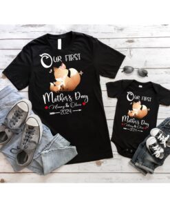 first mothers day fox matching shirts set custom mom life shirt personalized first mothers day gifts for moms xcpnj