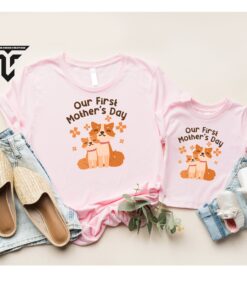 first mothers day matching shirts set personalized name cute mom life shirt unique mothers day gift fox design hqsli