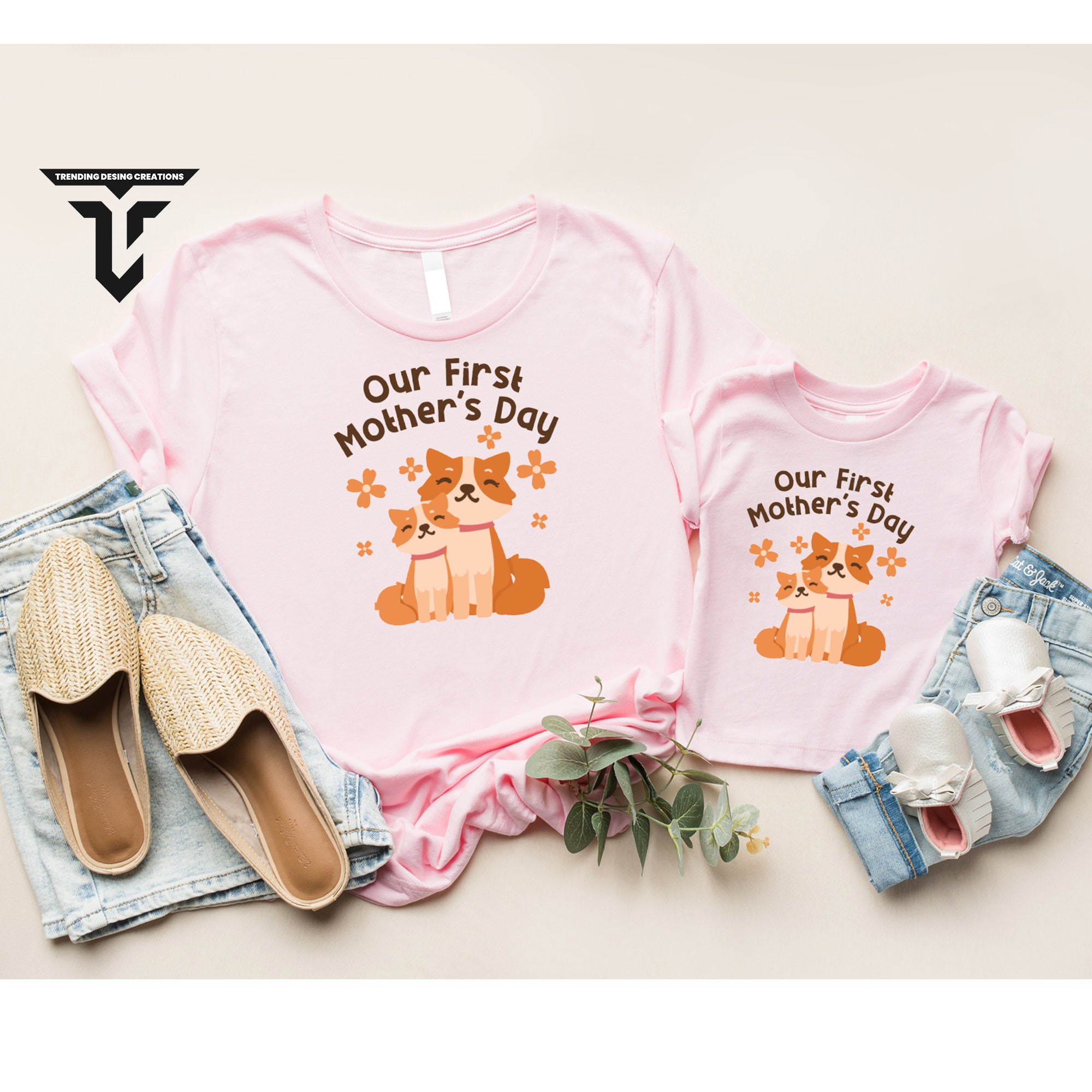 first mothers day matching shirts set personalized name cute mom life shirt unique mothers day gift fox design hqsli