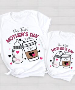 first mothers day shirt 2025 for new moms cute matching outfit with baby boy or girl tee unique mom life apparel h5kbf