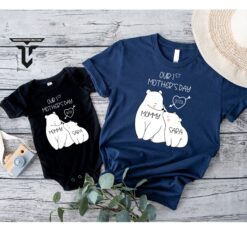 first mothers day shirt for mom and baby matching outfits custom names vintage mommy and me t shirt df2pp