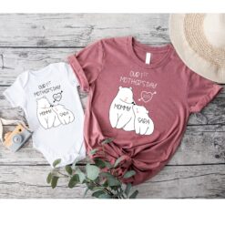 first mothers day shirt for mom and baby matching outfits custom names vintage mommy and me t shirt n5cbx