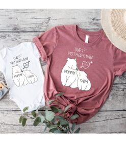 first mothers day shirt for mom and baby matching outfits custom names vintage mommy and me t shirt n5cbx