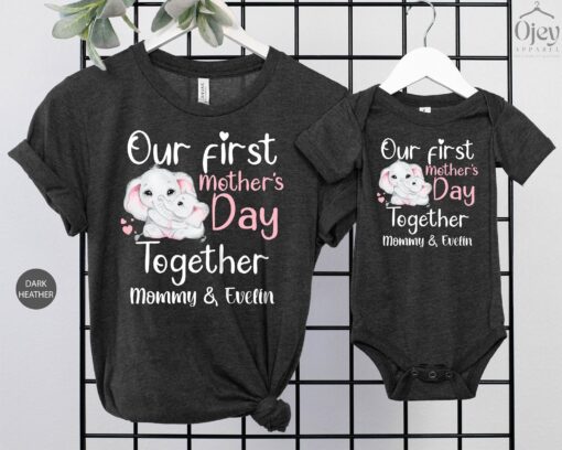 first mothers day together shirt custom mom and baby matching t shirts mama and mini outfits unique first time mom gift 8jyeg