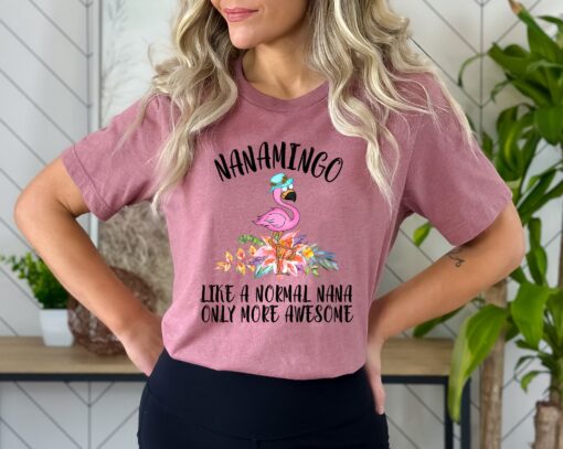 flamingo nana shirt like a normal nana only more awesome tropical cool nana sweatshirt best gift for grandma g5kqy