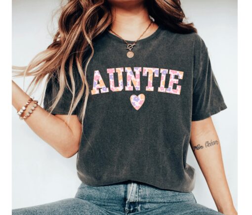floral aunt shirt for mothers day new aunt gift from niece birthday gift cute floral design for sisters tqbad