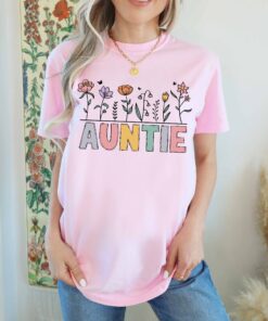 floral aunt shirt for new aunts best aunt ever shirt aunt to be gift comfort colors design nmoap