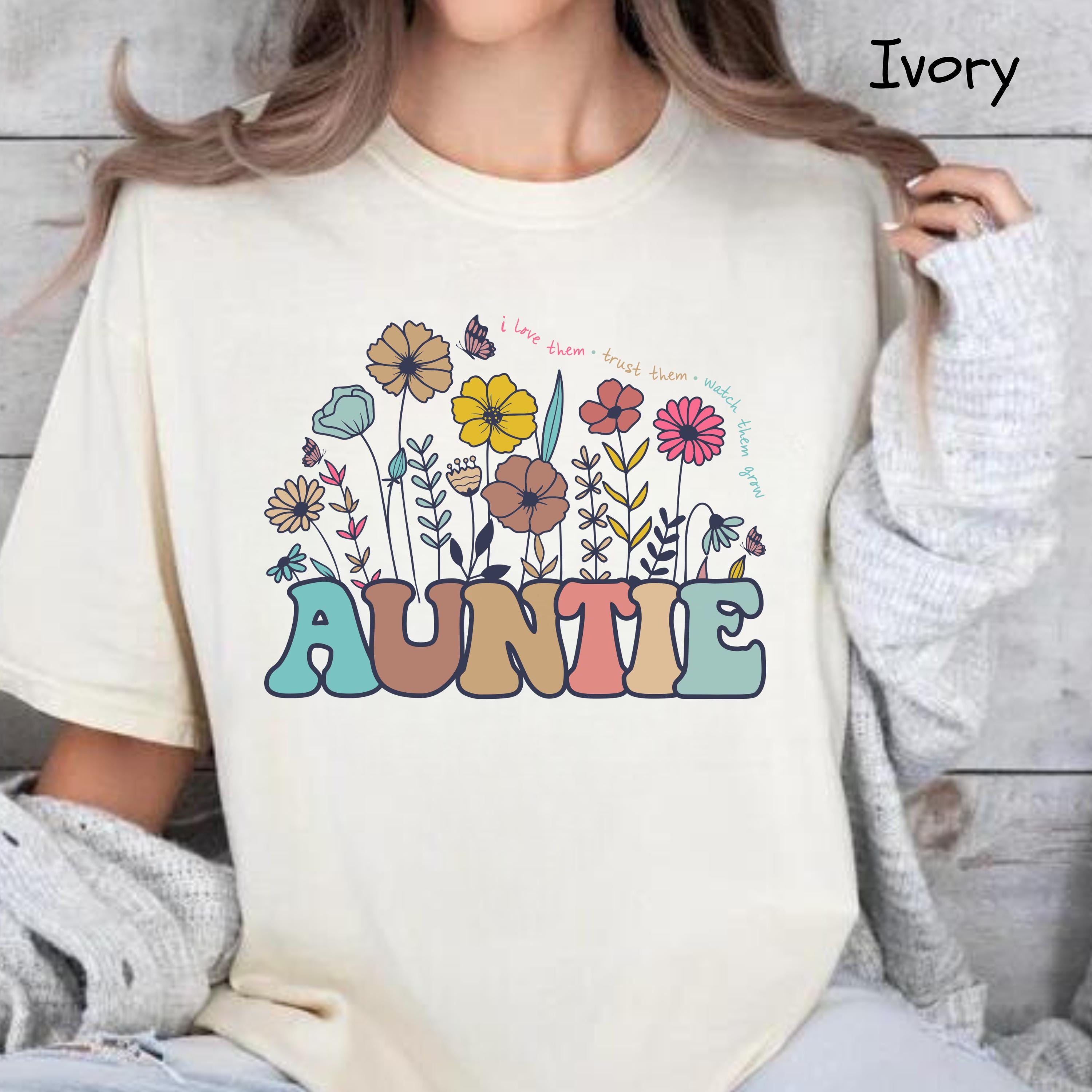 floral aunt shirt for pregnancy announcement new auntie gift cool aunt tee unique gift for expecting aunts